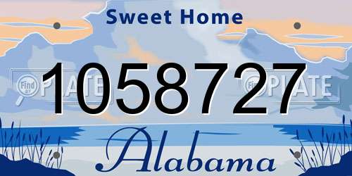 1058727 Alabama License Plate