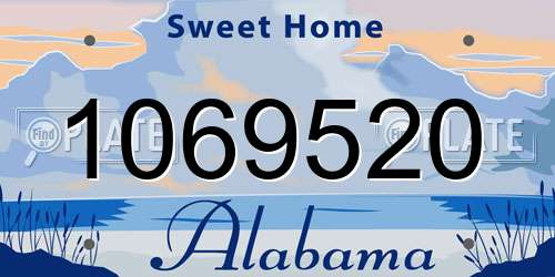 1069520 Alabama License Plate
