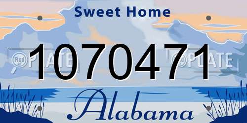 1070471 Alabama License Plate