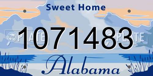 1071483 Alabama License Plate