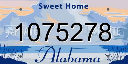 1075278 Alabama License Plate