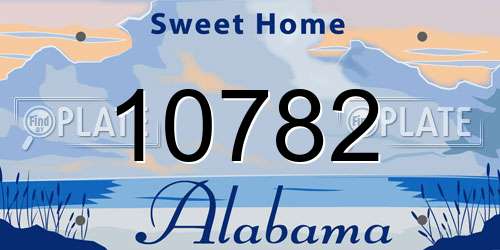 10782 Alabama License Plate