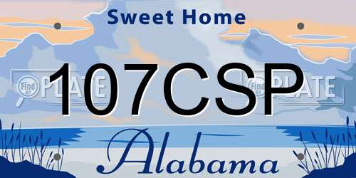107CSP Alabama License Plate