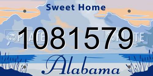 1081579 Alabama License Plate