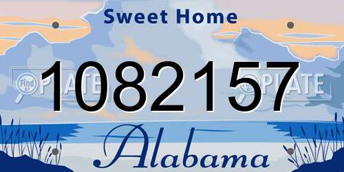 1082157 Alabama License Plate
