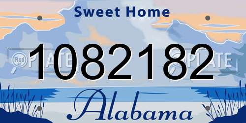 1082182 Alabama License Plate