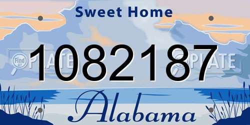1082187 Alabama License Plate