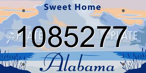 1085277 Alabama License Plate