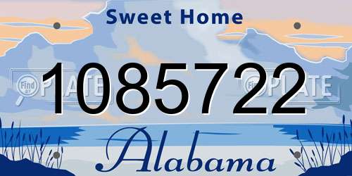 1085722 Alabama License Plate