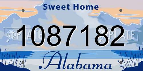 1087182 Alabama License Plate