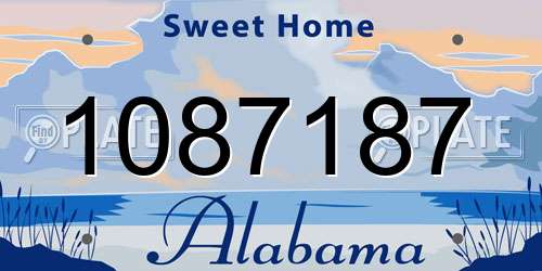 1087187 Alabama License Plate