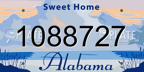 1088727 Alabama License Plate