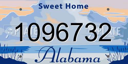 1096732 Alabama License Plate