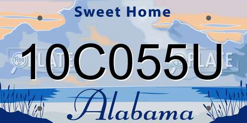 10C055U Alabama License Plate