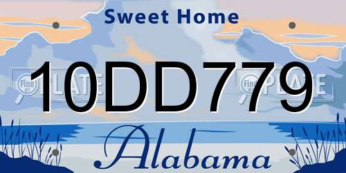 10DD779 Alabama License Plate
