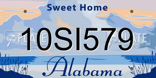 10SI579 Alabama License Plate