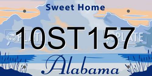 10ST157 Alabama License Plate