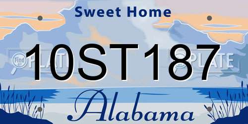 10ST187 Alabama License Plate