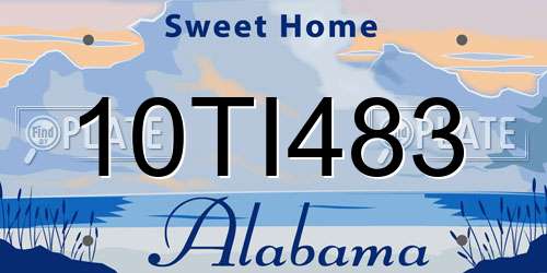 10TI483 Alabama License Plate