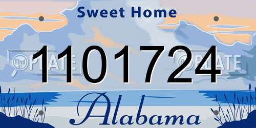 1101724 Alabama License Plate