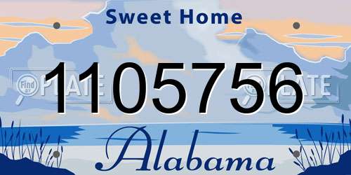 1105756 Alabama License Plate