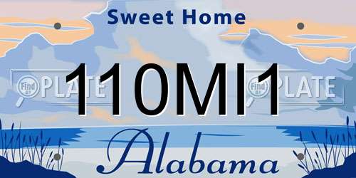 110MI1 Alabama License Plate