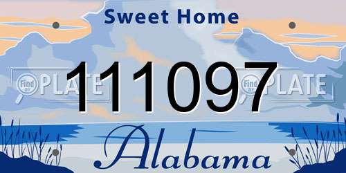 111097 Alabama License Plate