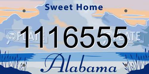 1116555 Alabama License Plate