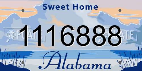 1116888 Alabama License Plate