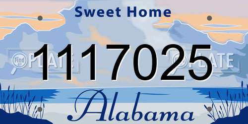 1117025 Alabama License Plate