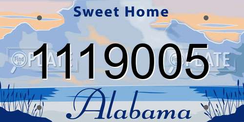 1119005 Alabama License Plate