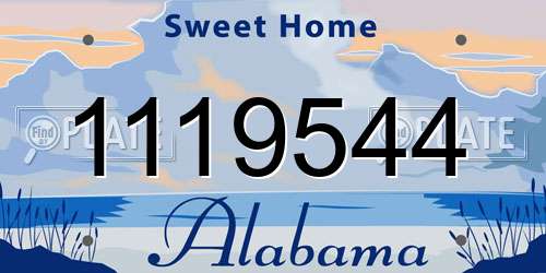 1119544 Alabama License Plate