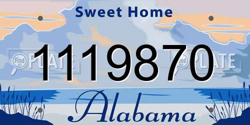 1119870 Alabama License Plate