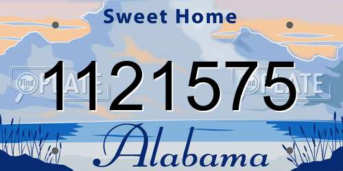1121575 Alabama License Plate