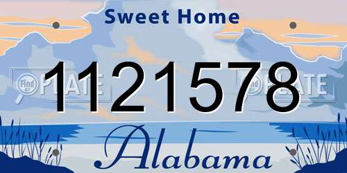 1121578 Alabama License Plate