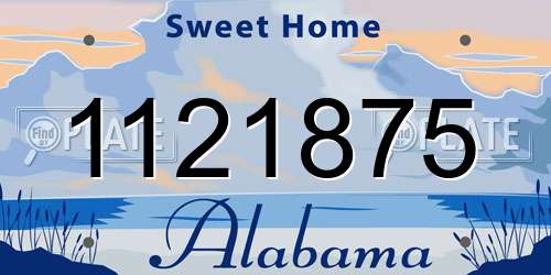1121875 Alabama License Plate