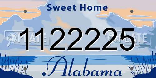1122225 Alabama License Plate