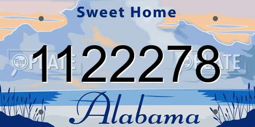 1122278 Alabama License Plate