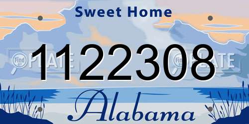 1122308 Alabama License Plate