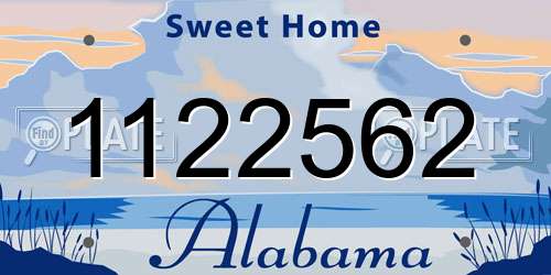 1122562 Alabama License Plate