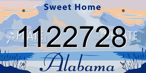 1122728 Alabama License Plate