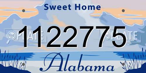 1122775 Alabama License Plate