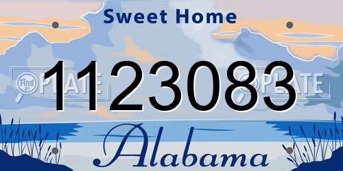 1123083 Alabama License Plate