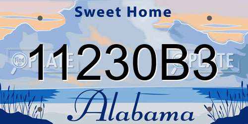 11230B3 Alabama License Plate