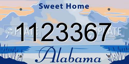 1123367 Alabama License Plate