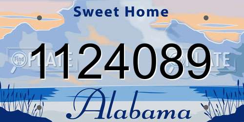1124089 Alabama License Plate