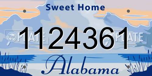 1124361 Alabama License Plate