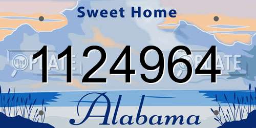 1124964 Alabama License Plate