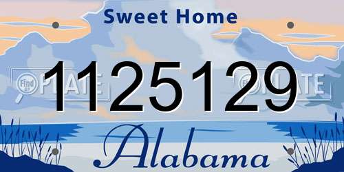 1125129 Alabama License Plate