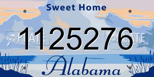 1125276 Alabama License Plate